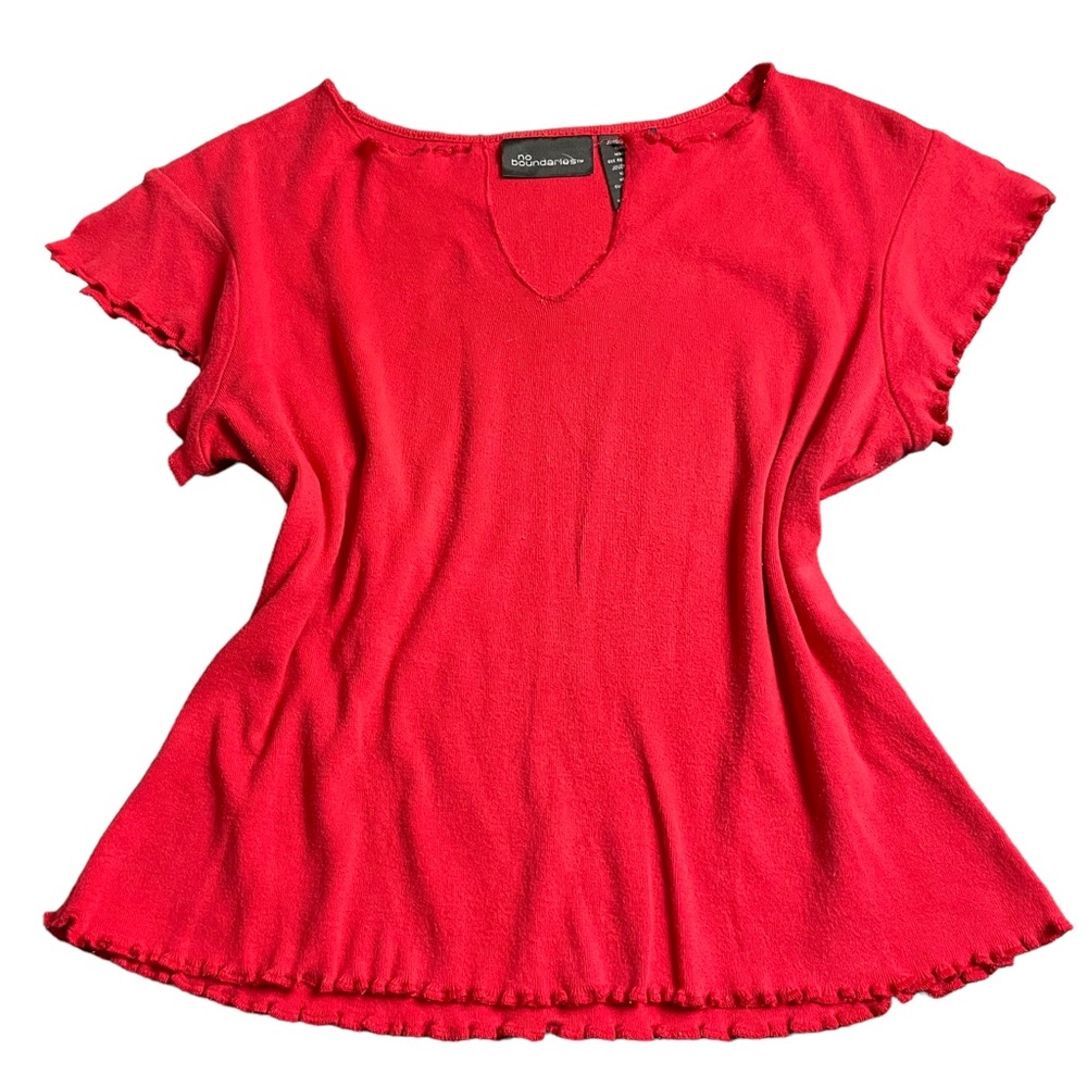 Vintage No Boundaries top with lettuce trim